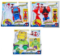 SPIDEY ET SES AMIS - CORE VÉHICULES ET FIGURINE 10 CM ASST